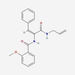 molecular formula C20H20N2O3 B5037539 N-{1-[(allylamino)carbonyl]-2-phenylvinyl}-2-methoxybenzamide 
