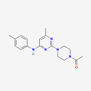 molecular formula C18H23N5O B5037546 2-(4-acetyl-1-piperazinyl)-6-methyl-N-(4-methylphenyl)-4-pyrimidinamine 