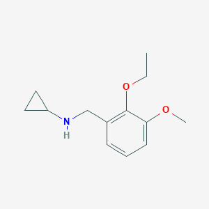 molecular formula C13H19NO2 B503755 N-(2-ethoxy-3-methoxybenzyl)cyclopropanamine 