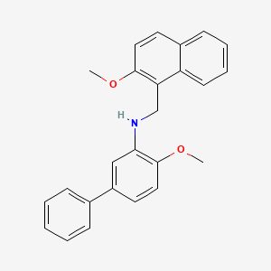 molecular formula C25H23NO2 B5037555 (4-methoxy-3-biphenylyl)[(2-methoxy-1-naphthyl)methyl]amine 