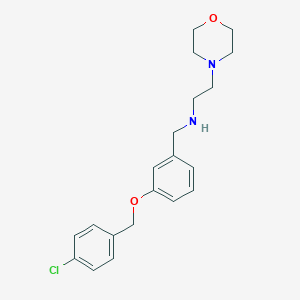 molecular formula C20H25ClN2O2 B503766 N-{3-[(4-chlorobenzyl)oxy]benzyl}-2-(morpholin-4-yl)ethanamine 