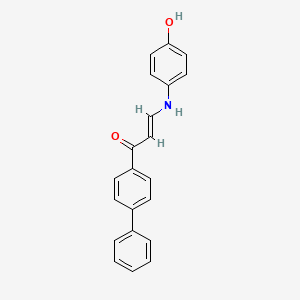 1-(4-biphenylyl)-3-[(4-hydroxyphenyl)amino]-2-propen-1-one
