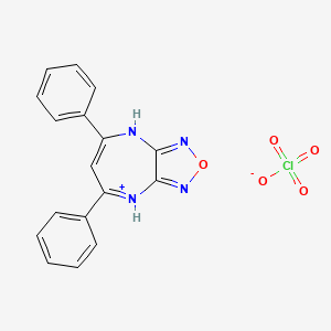 molecular formula C17H13ClN4O5 B5037671 5,7-diphenyl-4H-[1,2,5]oxadiazolo[3,4-b][1,4]diazepine perchlorate 