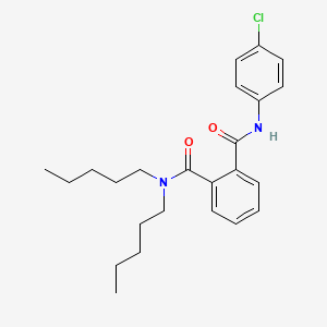 molecular formula C24H31ClN2O2 B5037676 N'-(4-chlorophenyl)-N,N-dipentylphthalamide 