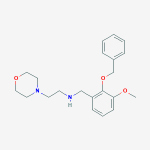 molecular formula C21H28N2O3 B503770 N-[2-(benzyloxy)-3-methoxybenzyl]-2-(morpholin-4-yl)ethanamine 