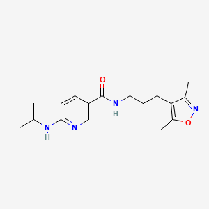 molecular formula C17H24N4O2 B5037706 N-[3-(3,5-dimethyl-4-isoxazolyl)propyl]-6-(isopropylamino)nicotinamide 
