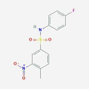 molecular formula C13H11FN2O4S B5037711 N-(4-fluorophenyl)-4-methyl-3-nitrobenzenesulfonamide 