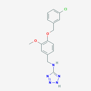 N-{4-[(3-chlorobenzyl)oxy]-3-methoxybenzyl}-1H-tetrazol-5-amine