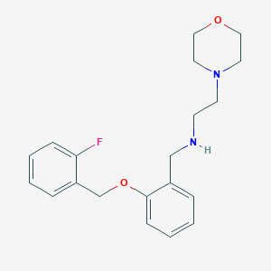 molecular formula C20H25FN2O2 B503773 N-{2-[(2-fluorobenzyl)oxy]benzyl}-2-(morpholin-4-yl)ethanamine 