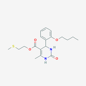molecular formula C19H26N2O4S B5037744 2-(methylthio)ethyl 4-(2-butoxyphenyl)-6-methyl-2-oxo-1,2,3,4-tetrahydro-5-pyrimidinecarboxylate 