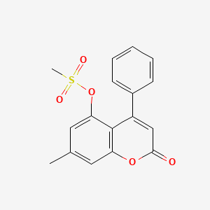 7-methyl-2-oxo-4-phenyl-2H-chromen-5-yl methanesulfonate