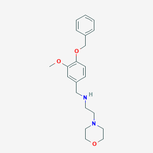 molecular formula C21H28N2O3 B503777 N-[4-(benzyloxy)-3-methoxybenzyl]-2-(morpholin-4-yl)ethanamine 