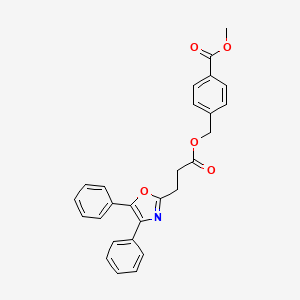 molecular formula C27H23NO5 B5037776 methyl 4-({[3-(4,5-diphenyl-1,3-oxazol-2-yl)propanoyl]oxy}methyl)benzoate 
