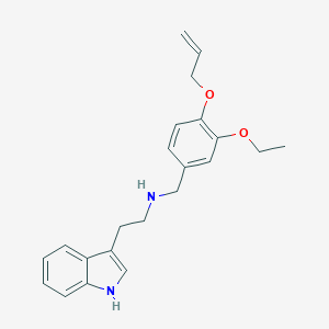 molecular formula C22H26N2O2 B503778 N-[3-ethoxy-4-(prop-2-en-1-yloxy)benzyl]-2-(1H-indol-3-yl)ethanamine 