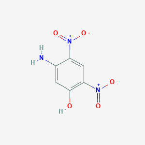 molecular formula C6H5N3O5 B050378 5-Amino-2,4-dinitrophenol CAS No. 116632-20-3