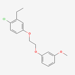 molecular formula C17H19ClO3 B5037807 1-chloro-2-ethyl-4-[2-(3-methoxyphenoxy)ethoxy]benzene 