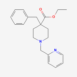 molecular formula C21H26N2O2 B5037815 ethyl 4-benzyl-1-(2-pyridinylmethyl)-4-piperidinecarboxylate 