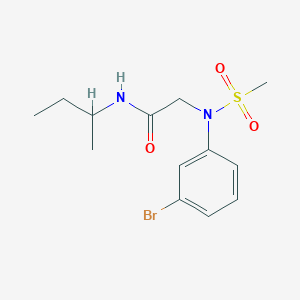 molecular formula C13H19BrN2O3S B5037827 N~2~-(3-bromophenyl)-N~1~-(sec-butyl)-N~2~-(methylsulfonyl)glycinamide 