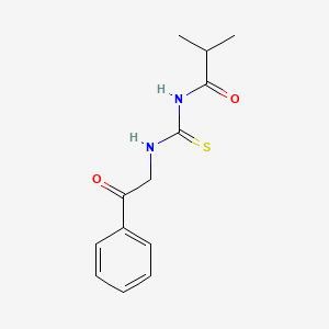 molecular formula C13H16N2O2S B5037835 2-methyl-N-{[(2-oxo-2-phenylethyl)amino]carbonothioyl}propanamide 