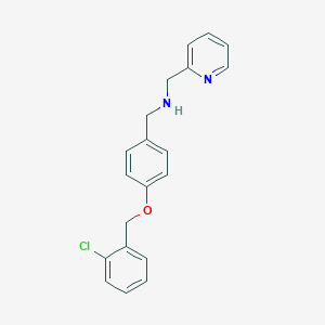 1-{4-[(2-chlorobenzyl)oxy]phenyl}-N-(pyridin-2-ylmethyl)methanamine
