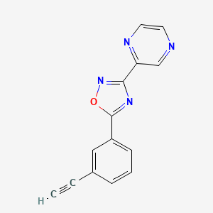 2-[5-(3-ethynylphenyl)-1,2,4-oxadiazol-3-yl]pyrazine