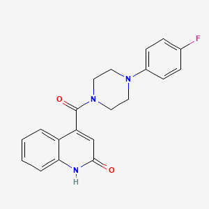 molecular formula C20H18FN3O2 B5037855 4-{[4-(4-fluorophenyl)-1-piperazinyl]carbonyl}-2(1H)-quinolinone 