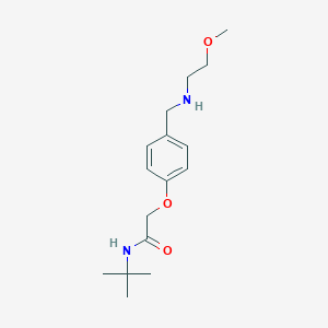molecular formula C16H26N2O3 B503787 N-tert-butyl-2-(4-{[(2-methoxyethyl)amino]methyl}phenoxy)acetamide 