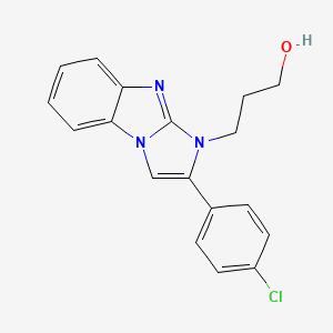 molecular formula C18H16ClN3O B5037878 3-[2-(4-chlorophenyl)-1H-imidazo[1,2-a]benzimidazol-1-yl]-1-propanol 