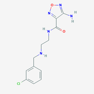 molecular formula C12H14ClN5O2 B503788 4-amino-N-{2-[(3-chlorobenzyl)amino]ethyl}-1,2,5-oxadiazole-3-carboxamide 