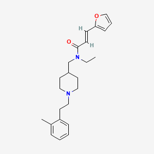 molecular formula C24H32N2O2 B5037883 (2E)-N-ethyl-3-(2-furyl)-N-({1-[2-(2-methylphenyl)ethyl]-4-piperidinyl}methyl)acrylamide 