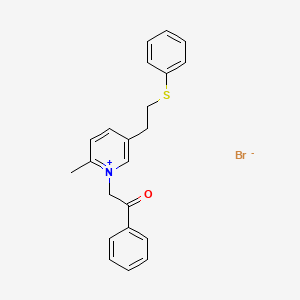 2-methyl-1-(2-oxo-2-phenylethyl)-5-[2-(phenylthio)ethyl]pyridinium bromide