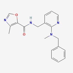 molecular formula C19H20N4O2 B5037916 N-({2-[benzyl(methyl)amino]-3-pyridinyl}methyl)-4-methyl-1,3-oxazole-5-carboxamide 