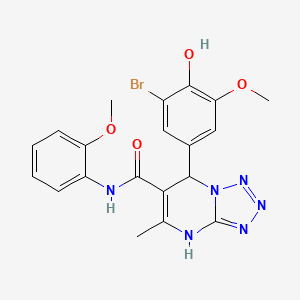molecular formula C20H19BrN6O4 B5037924 7-(3-bromo-4-hydroxy-5-methoxyphenyl)-N-(2-methoxyphenyl)-5-methyl-4,7-dihydrotetrazolo[1,5-a]pyrimidine-6-carboxamide 