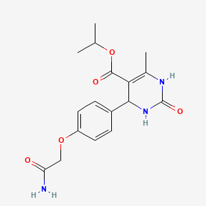 molecular formula C17H21N3O5 B5037930 isopropyl 4-[4-(2-amino-2-oxoethoxy)phenyl]-6-methyl-2-oxo-1,2,3,4-tetrahydro-5-pyrimidinecarboxylate 