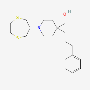 [1-(1,4-dithiepan-6-yl)-4-(3-phenylpropyl)-4-piperidinyl]methanol