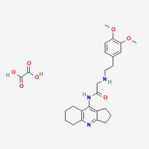 molecular formula C26H33N3O7 B5037963 N~2~-[2-(3,4-dimethoxyphenyl)ethyl]-N~1~-(2,3,5,6,7,8-hexahydro-1H-cyclopenta[b]quinolin-9-yl)glycinamide oxalate 