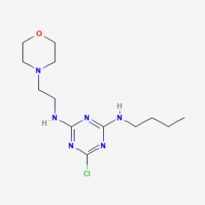 molecular formula C13H23ClN6O B5037971 N-butyl-6-chloro-N'-[2-(4-morpholinyl)ethyl]-1,3,5-triazine-2,4-diamine 
