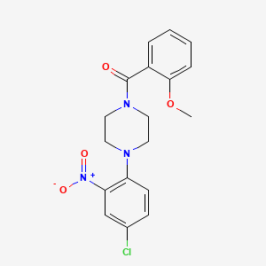 molecular formula C18H18ClN3O4 B5037977 1-(4-chloro-2-nitrophenyl)-4-(2-methoxybenzoyl)piperazine 