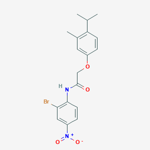 molecular formula C18H19BrN2O4 B5037986 N-(2-bromo-4-nitrophenyl)-2-(4-isopropyl-3-methylphenoxy)acetamide 