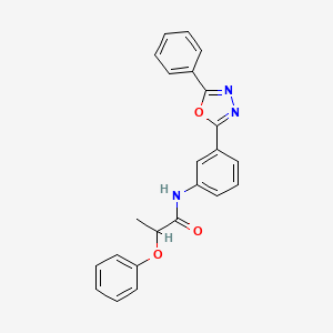 molecular formula C23H19N3O3 B5037992 2-phenoxy-N-[3-(5-phenyl-1,3,4-oxadiazol-2-yl)phenyl]propanamide 