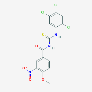 molecular formula C15H10Cl3N3O4S B5038039 4-methoxy-3-nitro-N-{[(2,4,5-trichlorophenyl)amino]carbonothioyl}benzamide 