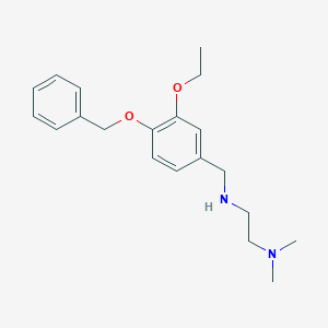molecular formula C20H28N2O2 B503804 N'-[4-(benzyloxy)-3-ethoxybenzyl]-N,N-dimethylethane-1,2-diamine 