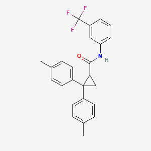 molecular formula C25H22F3NO B5038058 2,2-bis(4-methylphenyl)-N-[3-(trifluoromethyl)phenyl]cyclopropanecarboxamide 