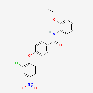 molecular formula C21H17ClN2O5 B5038083 4-(2-chloro-4-nitrophenoxy)-N-(2-ethoxyphenyl)benzamide 