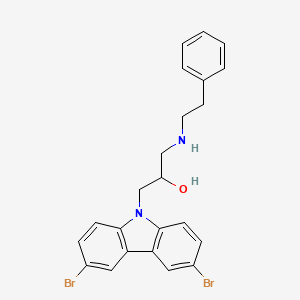 molecular formula C23H22Br2N2O B5038109 1-(3,6-dibromo-9H-carbazol-9-yl)-3-[(2-phenylethyl)amino]-2-propanol 