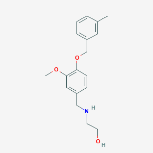 molecular formula C18H23NO3 B503811 2-({3-Methoxy-4-[(3-methylbenzyl)oxy]benzyl}amino)ethanol 