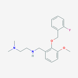 molecular formula C19H25FN2O2 B503812 N'-{2-[(2-fluorobenzyl)oxy]-3-methoxybenzyl}-N,N-dimethylethane-1,2-diamine 
