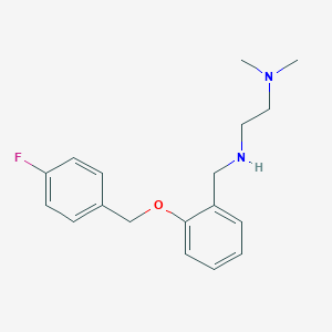molecular formula C18H23FN2O B503813 N'-{2-[(4-fluorobenzyl)oxy]benzyl}-N,N-dimethylethane-1,2-diamine 
