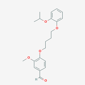 molecular formula C21H26O5 B5038130 4-[4-(2-isopropoxyphenoxy)butoxy]-3-methoxybenzaldehyde 