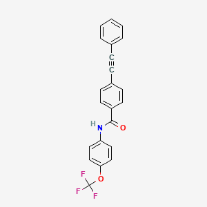 molecular formula C22H14F3NO2 B5038148 4-(phenylethynyl)-N-[4-(trifluoromethoxy)phenyl]benzamide 